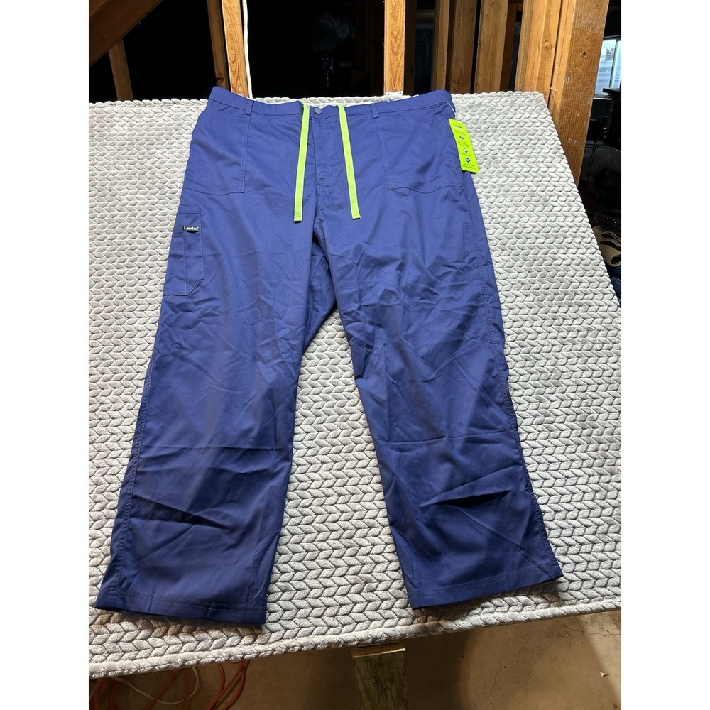 Landau ProFlex Scrub Pants 3XL Navy Cargo Stretch Medical NWT